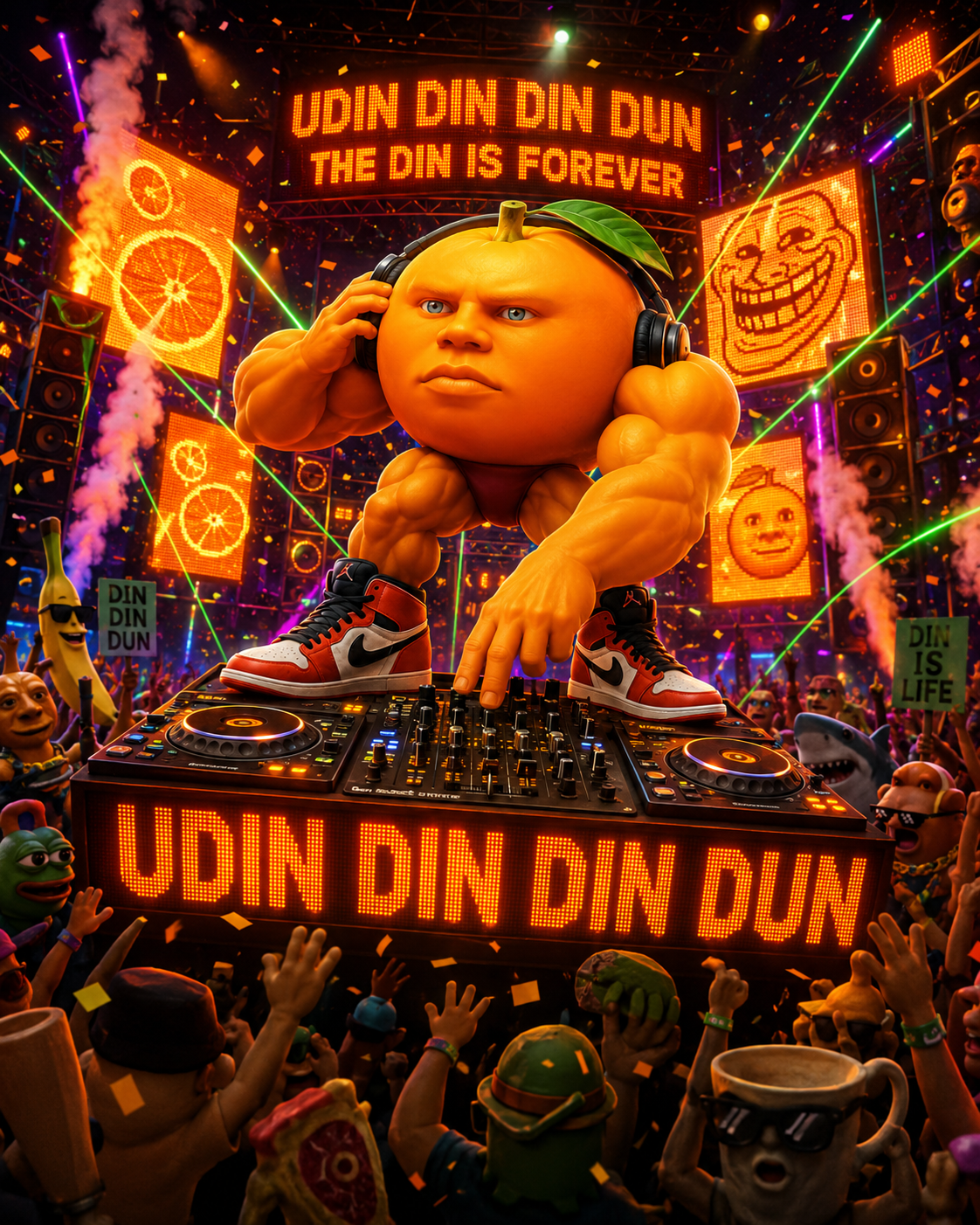 Udin DJing the din din dun set