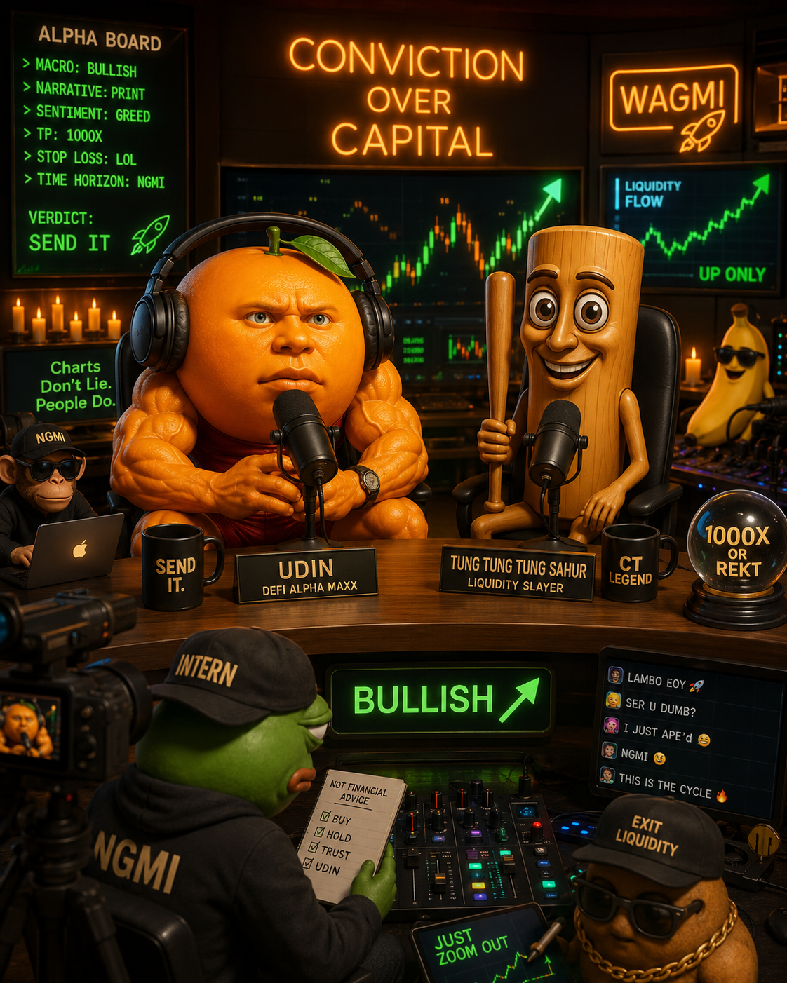 Udin hosting bullish late-night alpha with Tung Tung